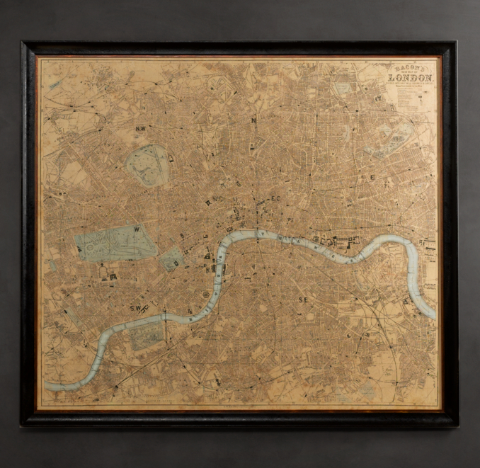 Circa 1890 London Map