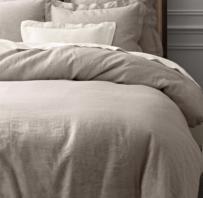 Vintage-Washed Belgian Linen Duvet Cover