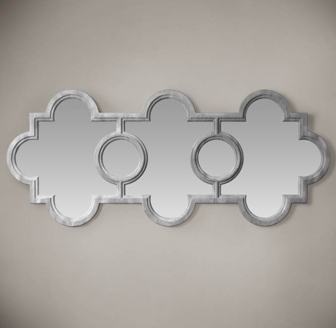 Weathered Zinc Triple Fez Mirror