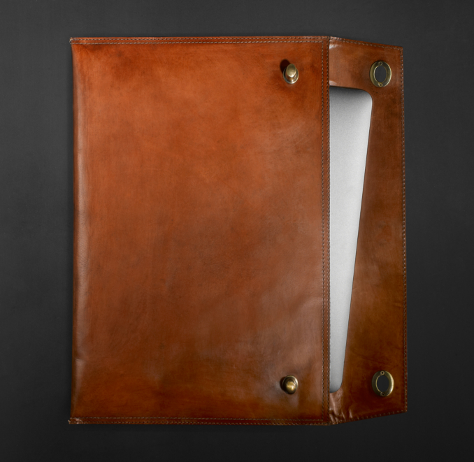 Artisan Leather Laptop Sleeve Chestnut