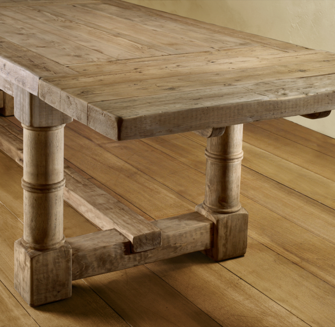 Salvaged Wood Gun Barrel Tables