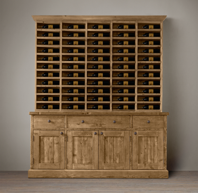 Salvaged Wood Vintner's Hutch