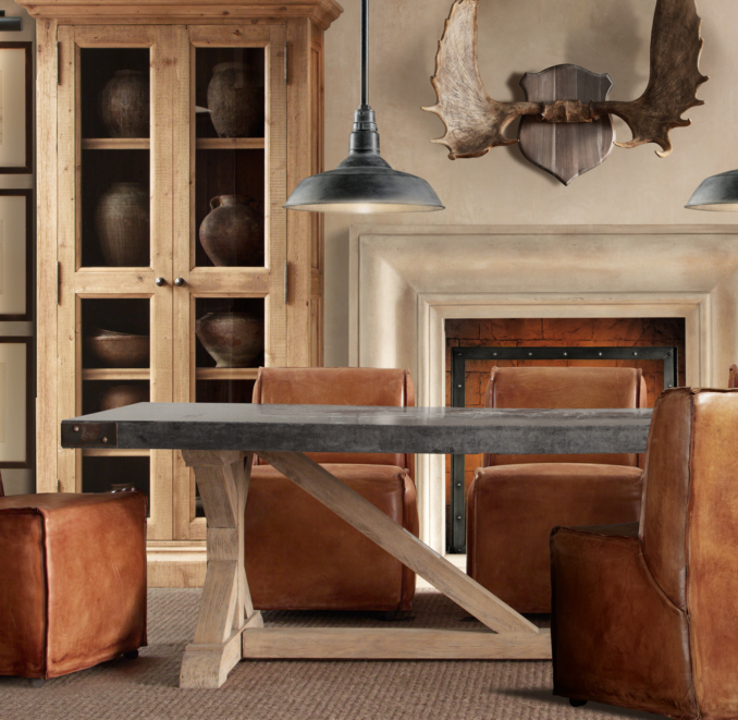 Concrete Rectangular Dining Table