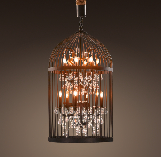 Vintage Birdcage Chandelier Medium