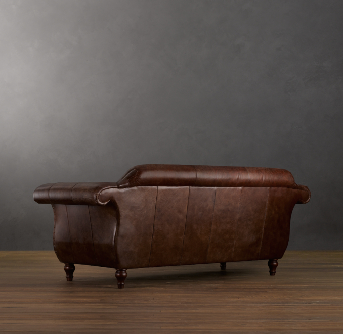 7' Regency Leather Sofa