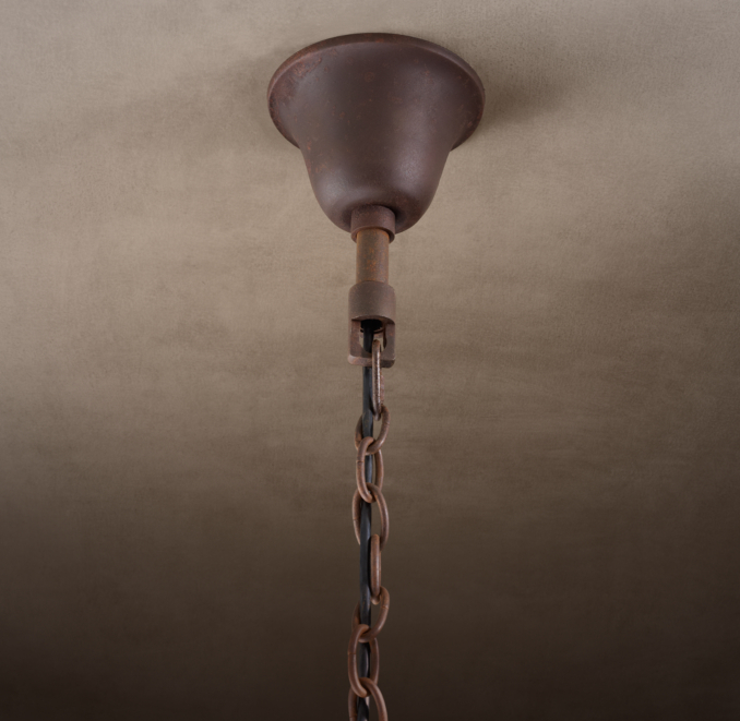 19th C. Rococo Iron & Crystal Chandelier Extra-Large