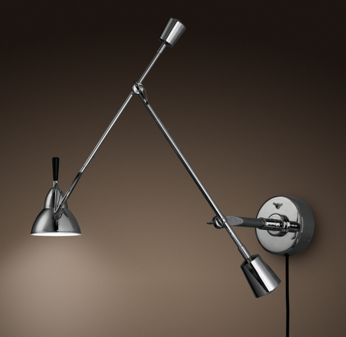 Counterpoise Swing-Arm Wall Sconce Polished Nickel