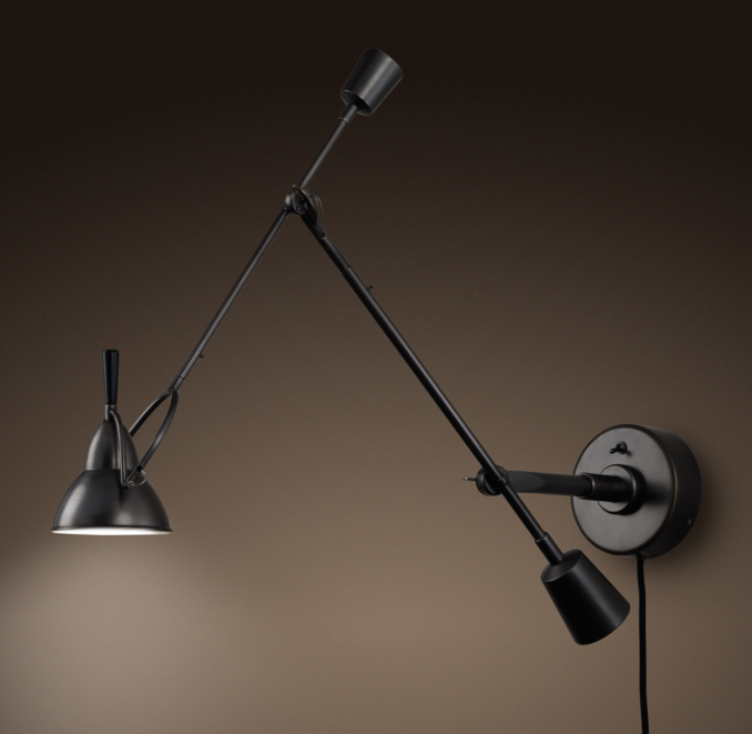 Counterpoise Swing-Arm Wall Sconce Bronze