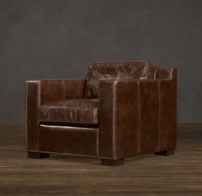 Collins Leather Chair With Nailheads