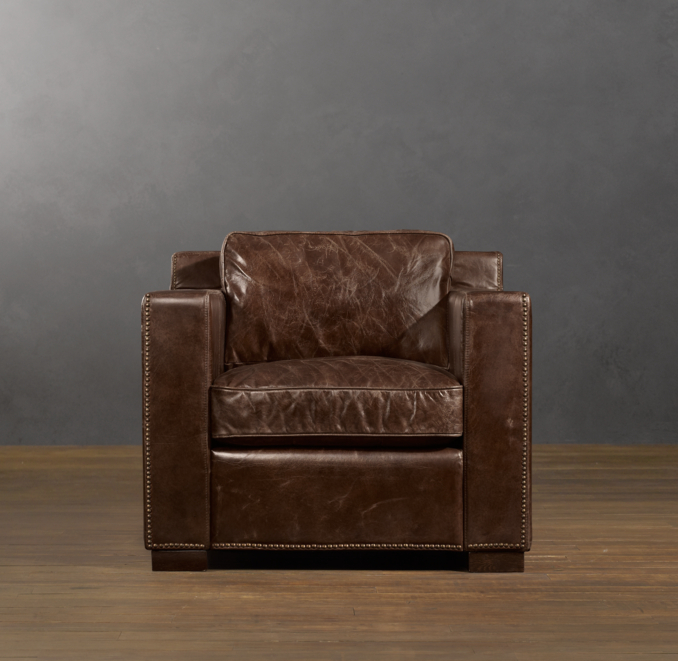 Collins Leather Chair With Nailheads