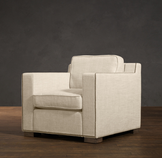 Collins Upholstered Chair With Nailheads