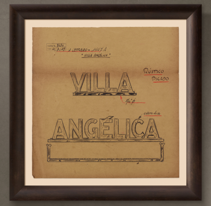 Villa Angelica Letrero ("Villa Angelica Sign"), 1939