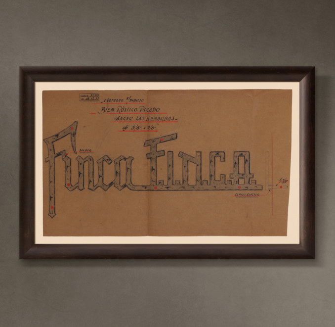 Finca Finca Letrero ("Property Sign"), 1953