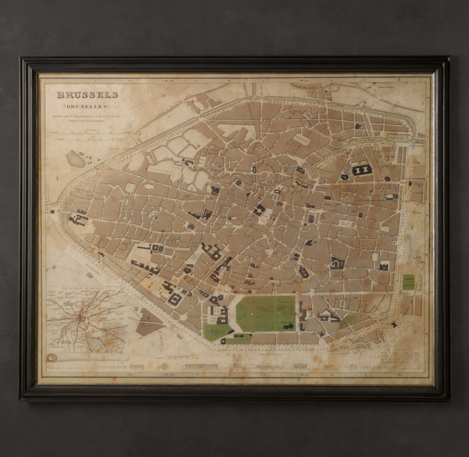 Circa 1890 Brussels Map