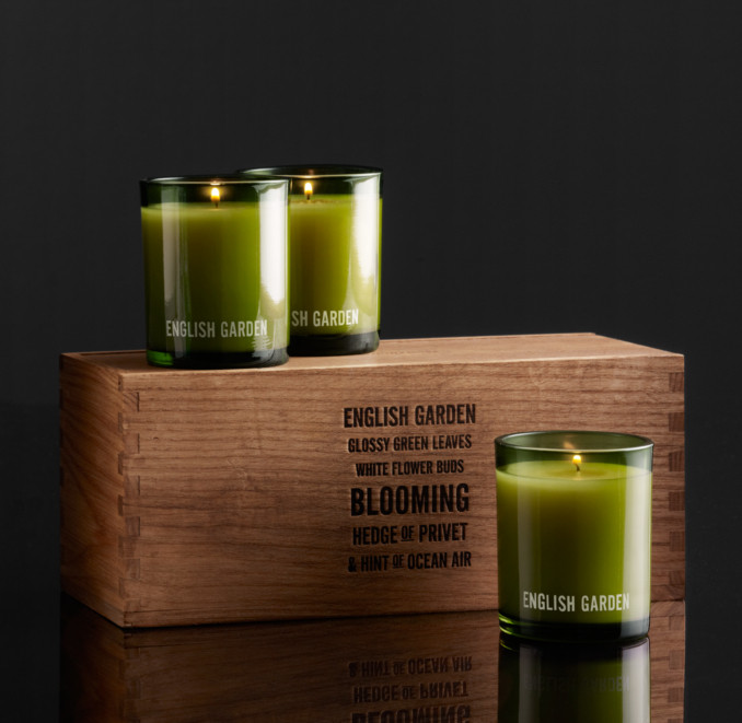 English Garden Filled Candles (Set of 3)