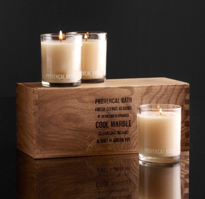 Provençal Bath Filled Candles (Set of 3)