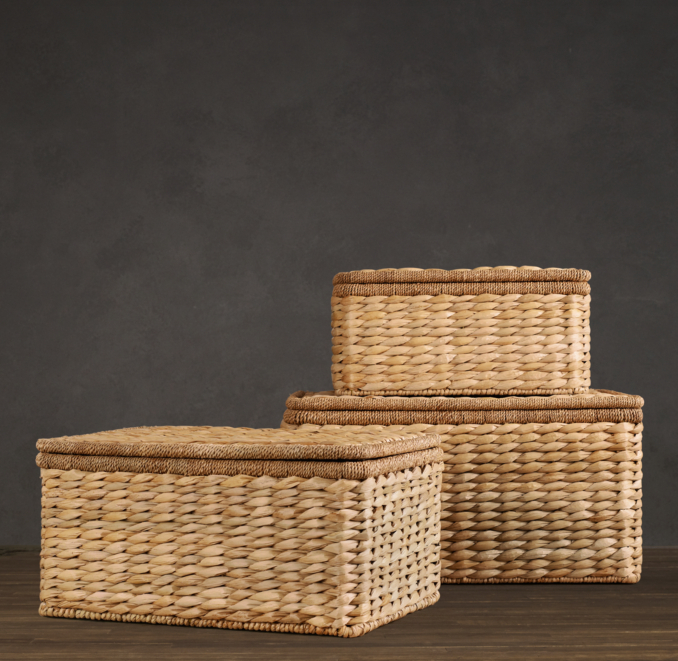Seagrass Storage Boxes Natural