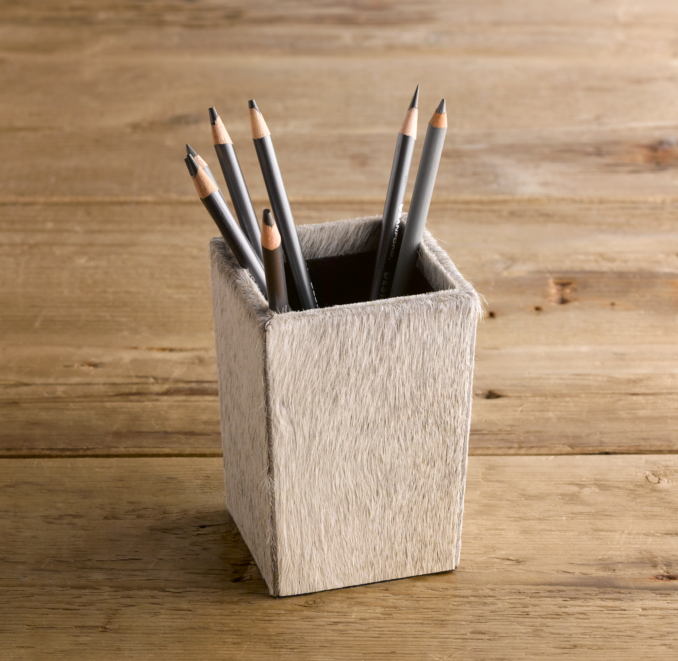Hair-on Hide Pencil Cup