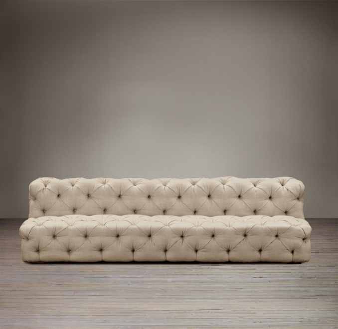 7' Soho Tufted Upholstered Armless Sofa