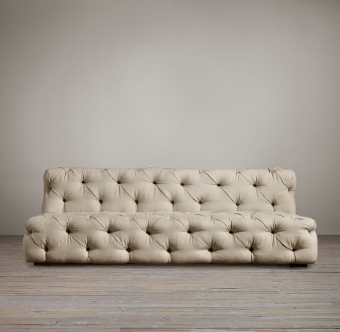 8' Soho Tufted Upholstered Armless Sofa