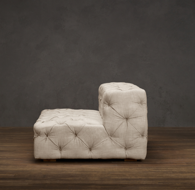 5' Soho Tufted Upholstered Armless Sofa