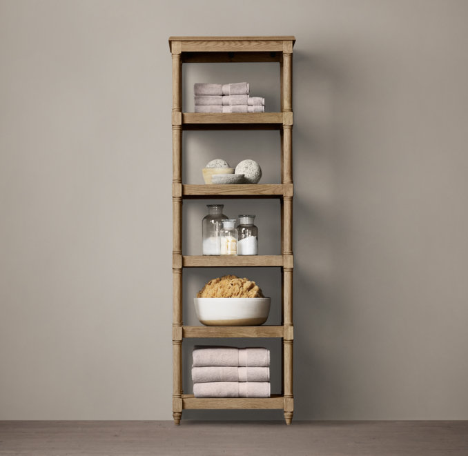 Weathered Oak Étagère Tall