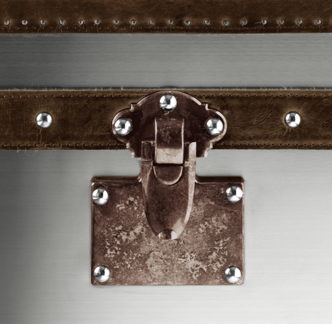 Mayfair Steamer Coffee Trunks Brushed Steel