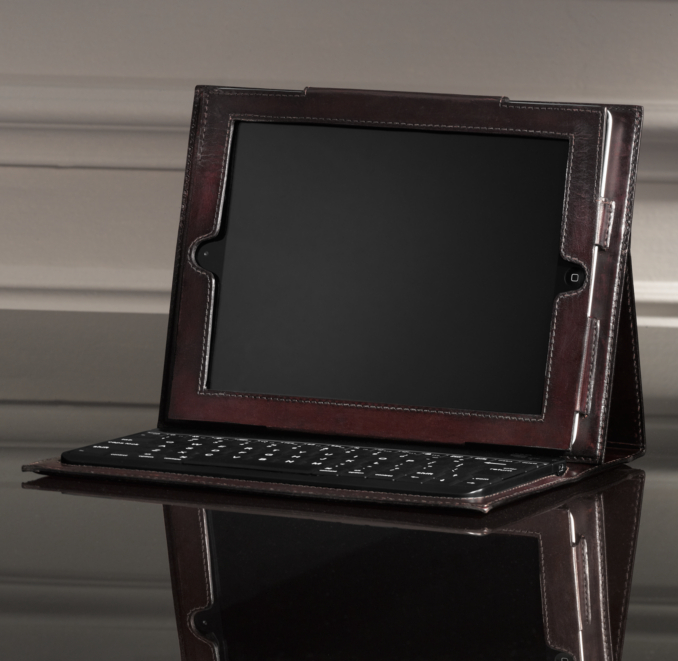 Artisan Leather iPad® Cover with Bluetooth® Keyboard - Chocolate