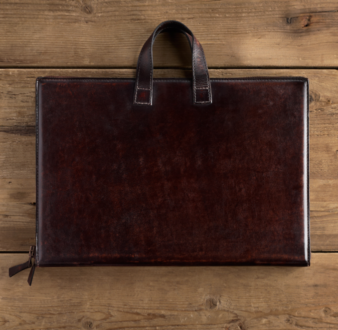 Artisan Leather Computer Lap Desk & Tote Chocolate