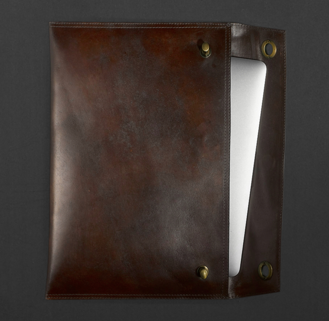 Artisan Leather Laptop Sleeve Chocolate