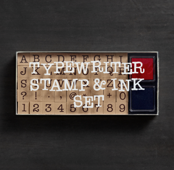 Typewriter Stamp & Ink Set