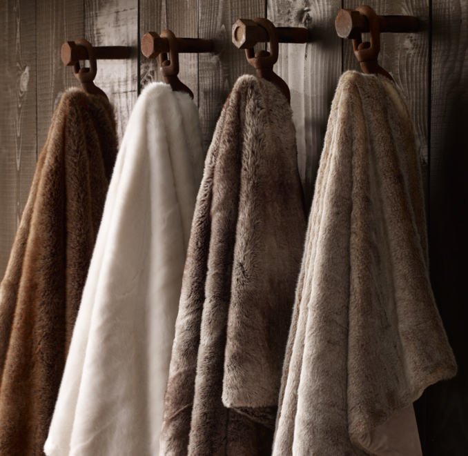 Luxe Faux Fur Throw - Arctic Fox