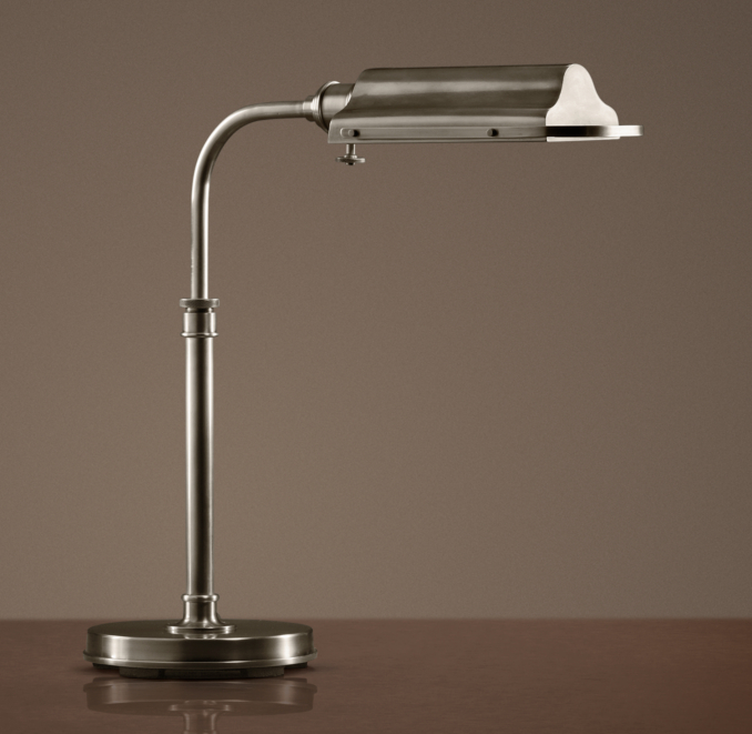 Writer's Task Table Lamp Antique Nickel