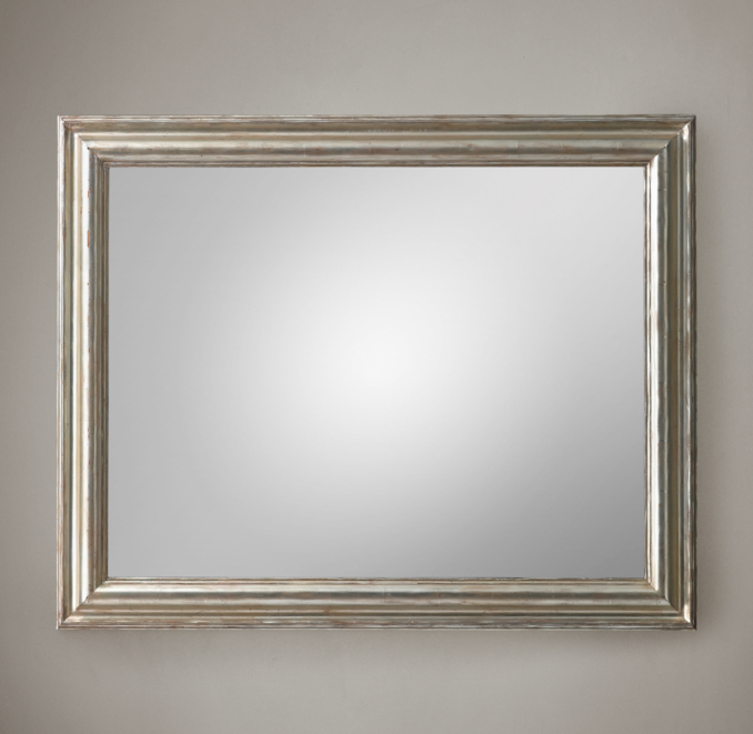 Baroque Aged Silver-Leaf Mirror