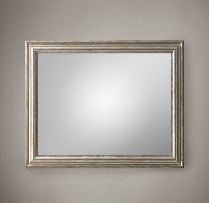 Baroque Aged Silver-Leaf Mirror