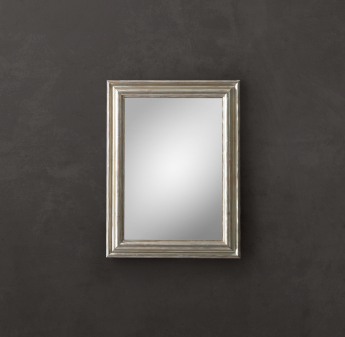 Baroque Aged Silver-Leaf Mirror
