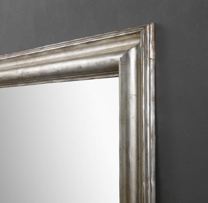 Baroque Aged Silver-Leaf Mirror
