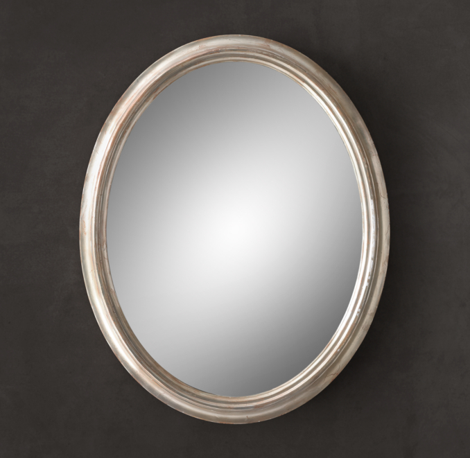 Antiqued Neoclassical Silver-Leaf Mirror