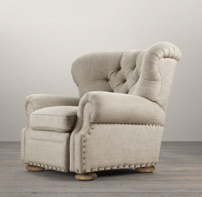churchill recliner with nailheads