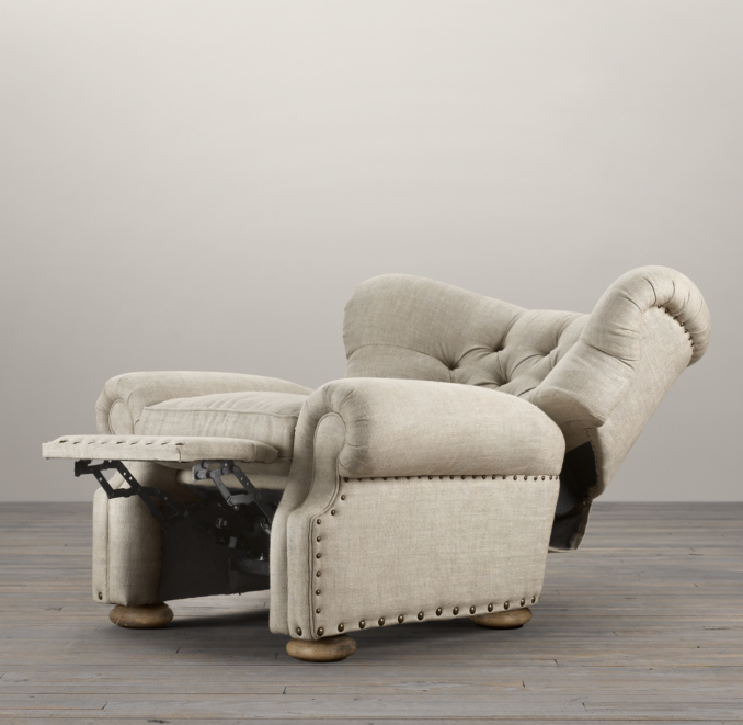 Churchill Upholstered Recliner with Nailheads
