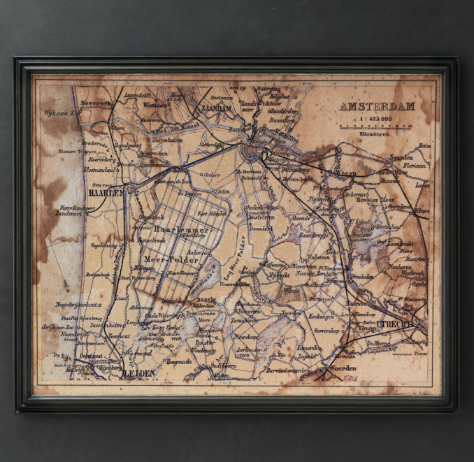 Circa 1894 Amsterdam Map