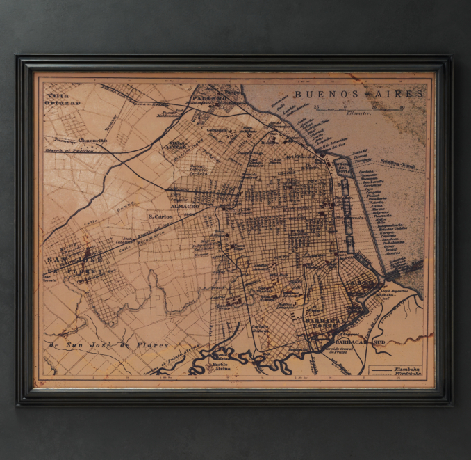 Circa 1894 Buenos Aires Map