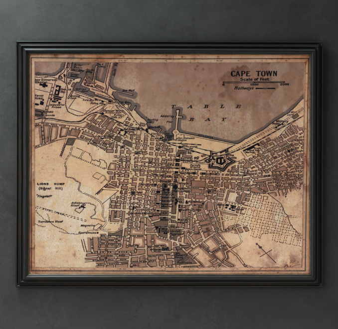 Circa 1922 Cape Town Map
