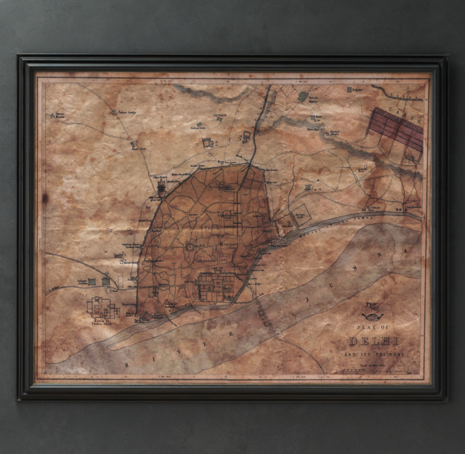 Circa 1857 Delhi Map