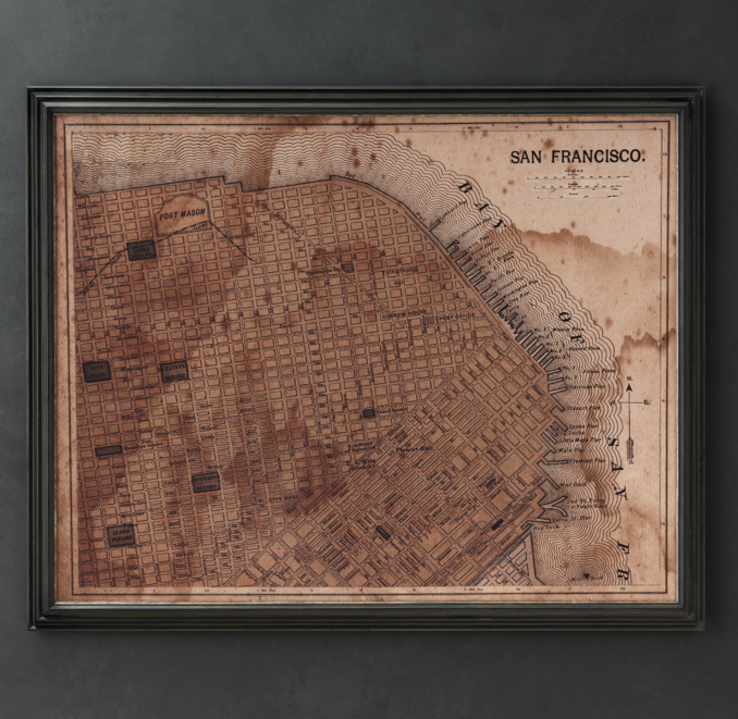 Circa 1887 San Francisco Map