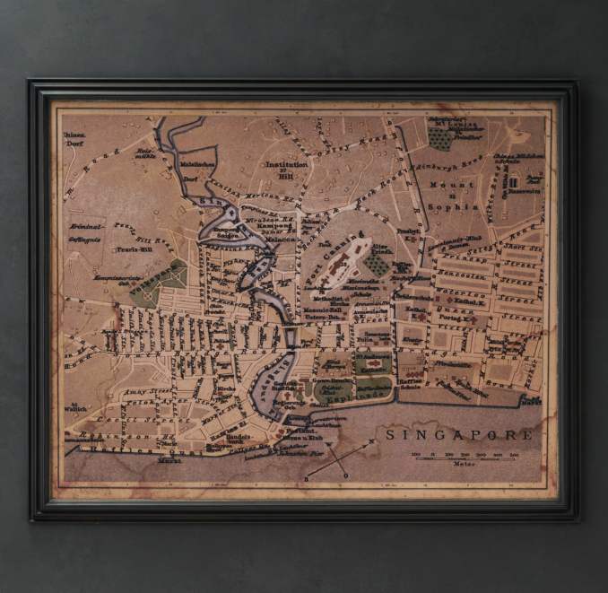 Circa 1897 Singapore Map