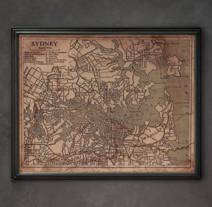 Circa 1910 Sydney Map