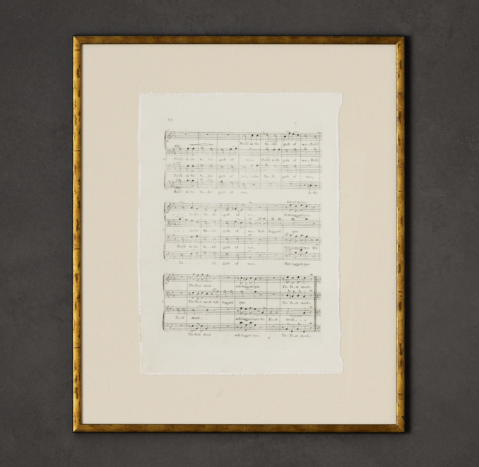 18th C. English Sheet Music Art 2