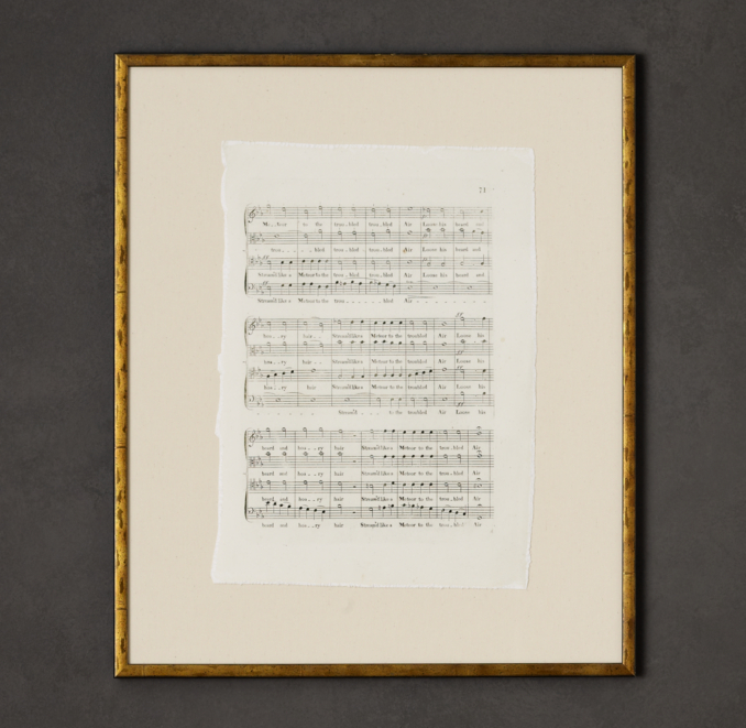 18th C. English Sheet Music Art 5
