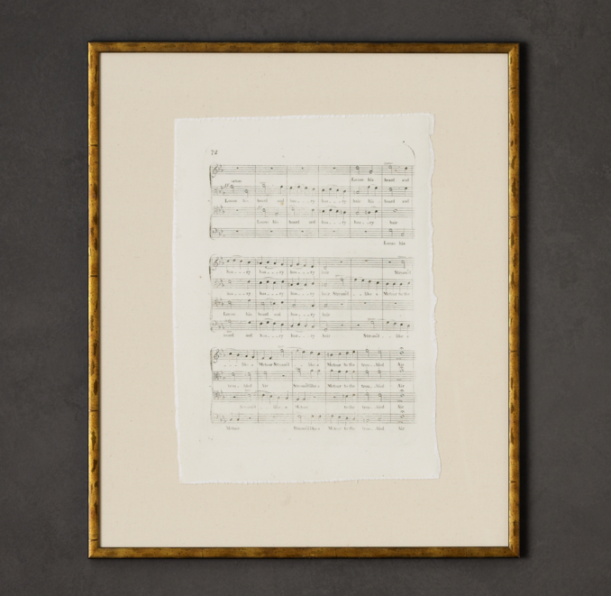 18th C. English Sheet Music Art 6